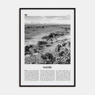 Nauru Travel B&W Poster