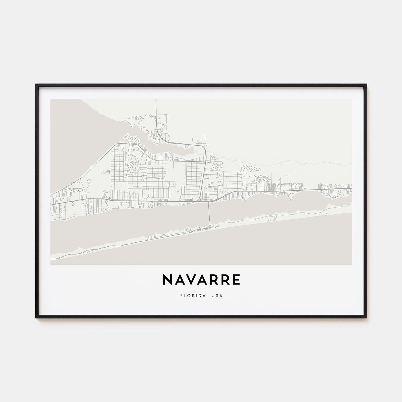 Navarre Map Landscape Poster