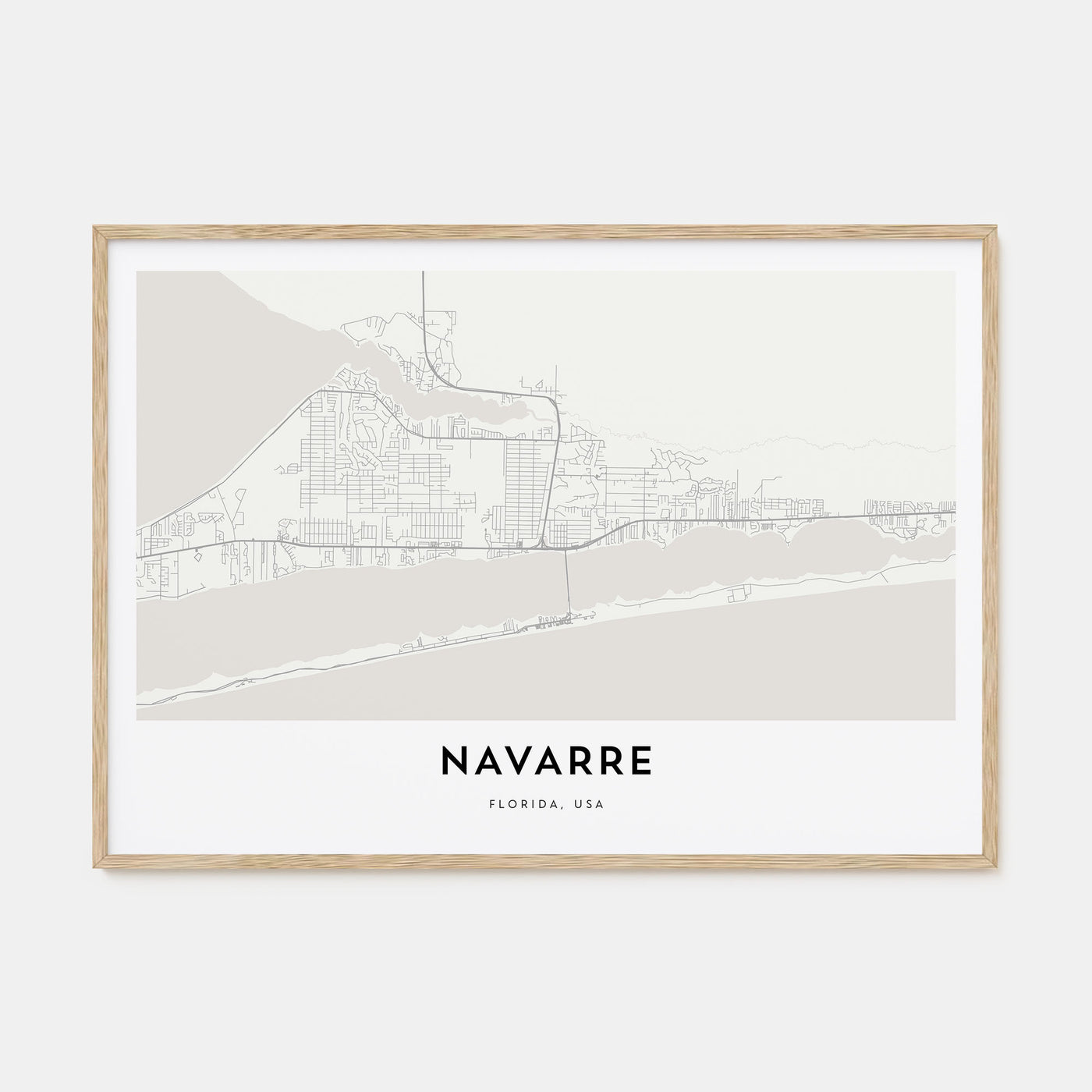 Navarre Map Landscape Poster