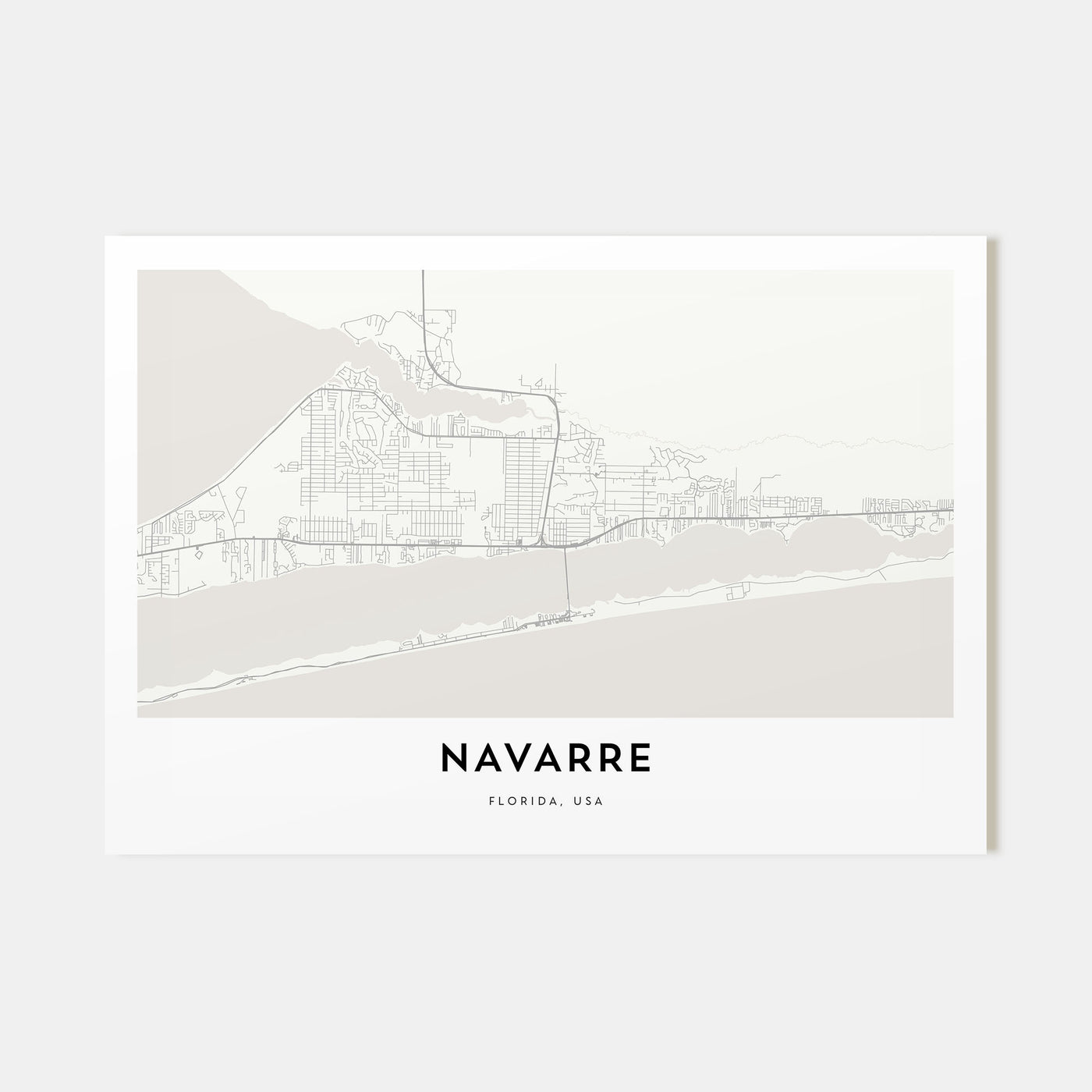 Navarre Map Landscape Poster