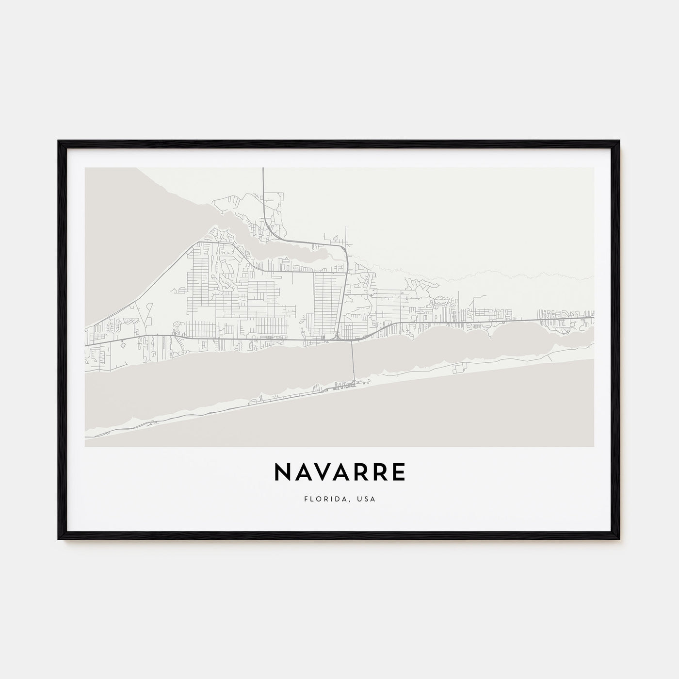 Navarre Map Landscape Poster