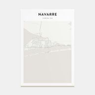 Navarre Map Portrait Poster