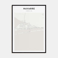 Navarre Map Portrait Poster