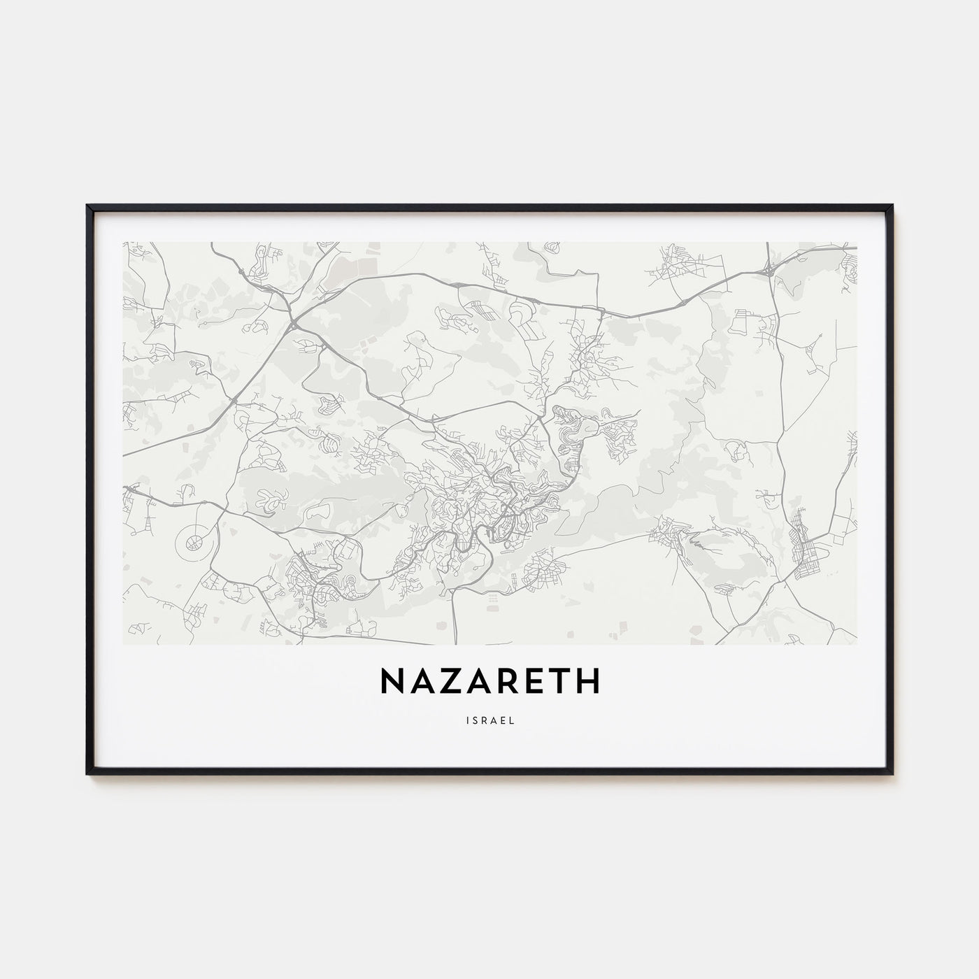 Nazareth Map Landscape Poster