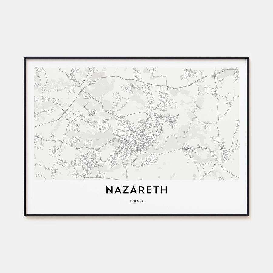 Nazareth Map Landscape Poster