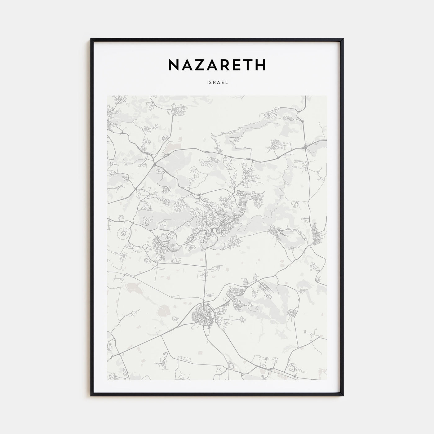 Nazareth Map Portrait Poster