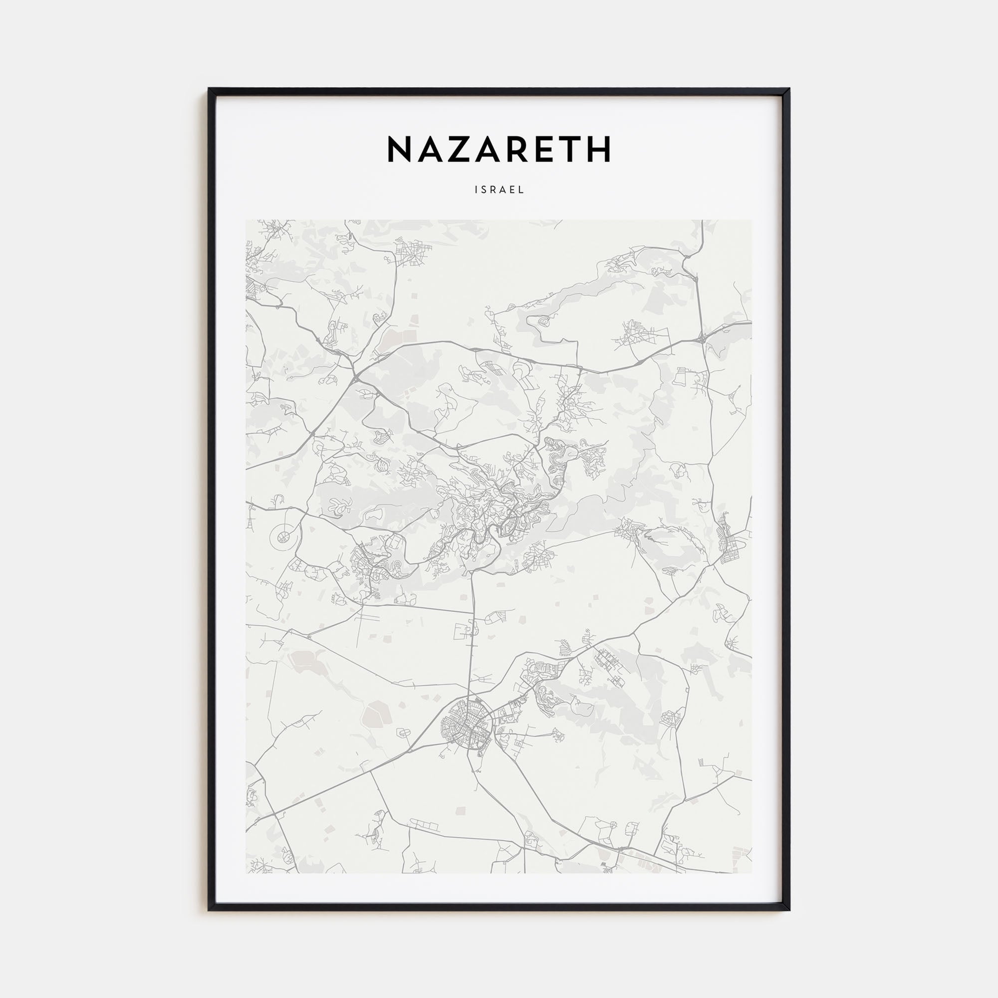 Nazareth Map Portrait Poster