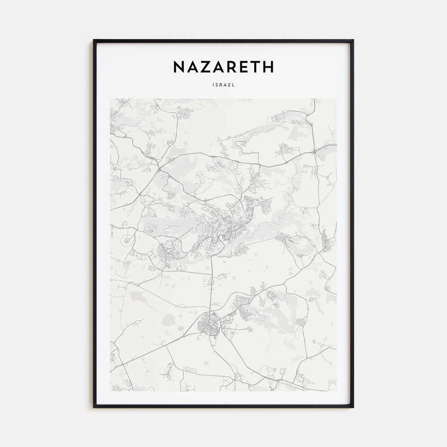 Nazareth Map Portrait Poster