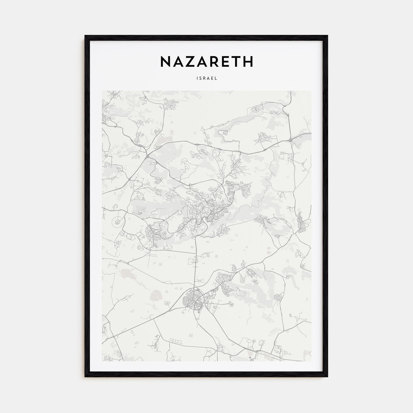 Nazareth Map Portrait Poster