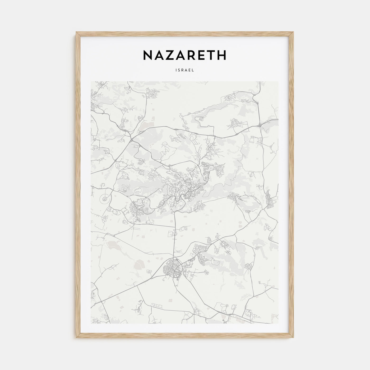 Nazareth Map Portrait Poster
