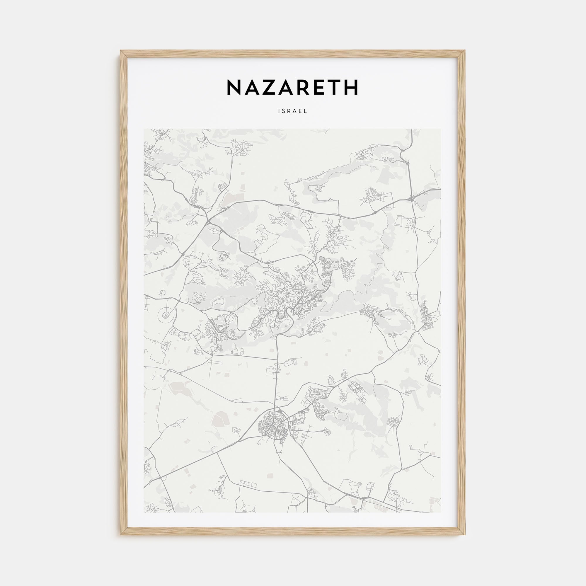Nazareth Map Portrait Poster