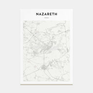Nazareth Map Portrait Poster