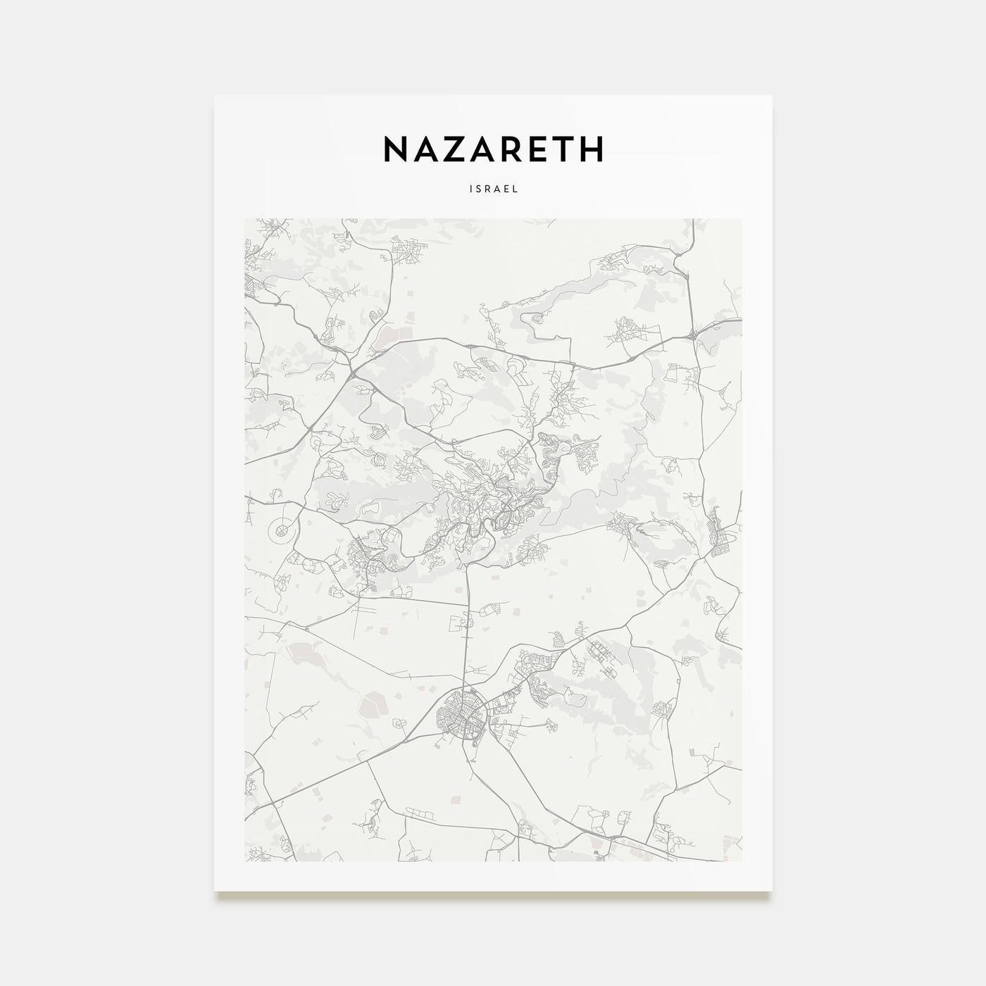 Nazareth Map Portrait Poster