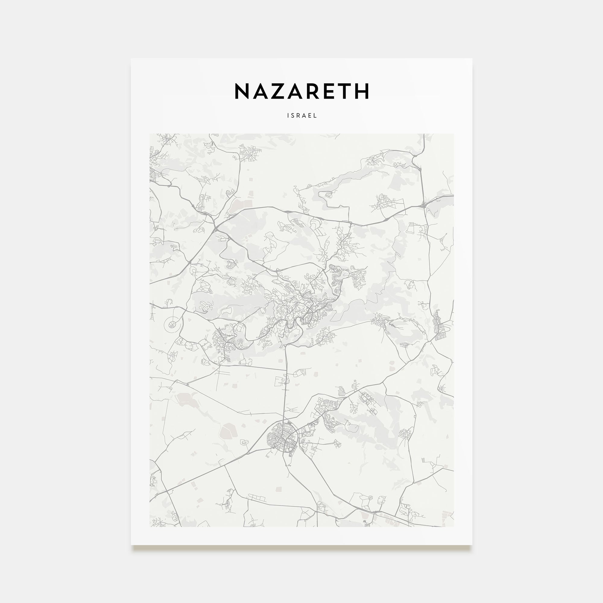 Nazareth Map Portrait Poster