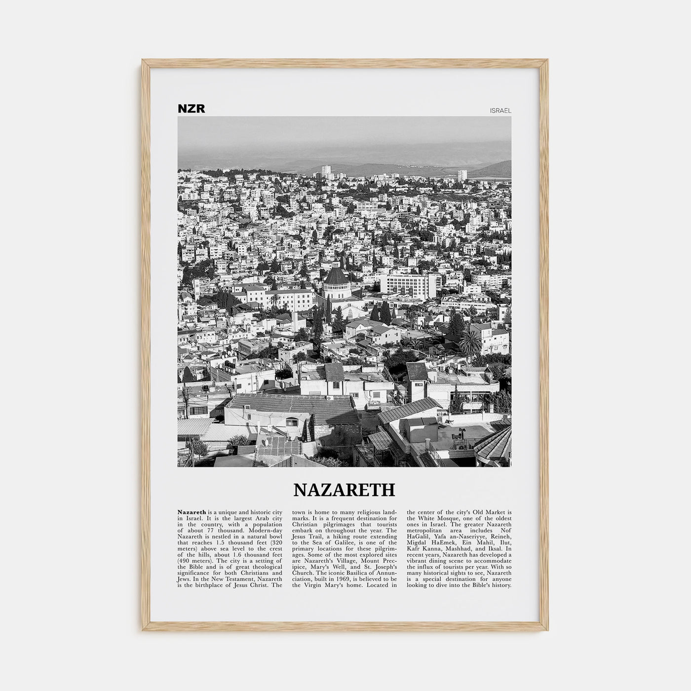 Nazareth Travel B&W No 1 Poster