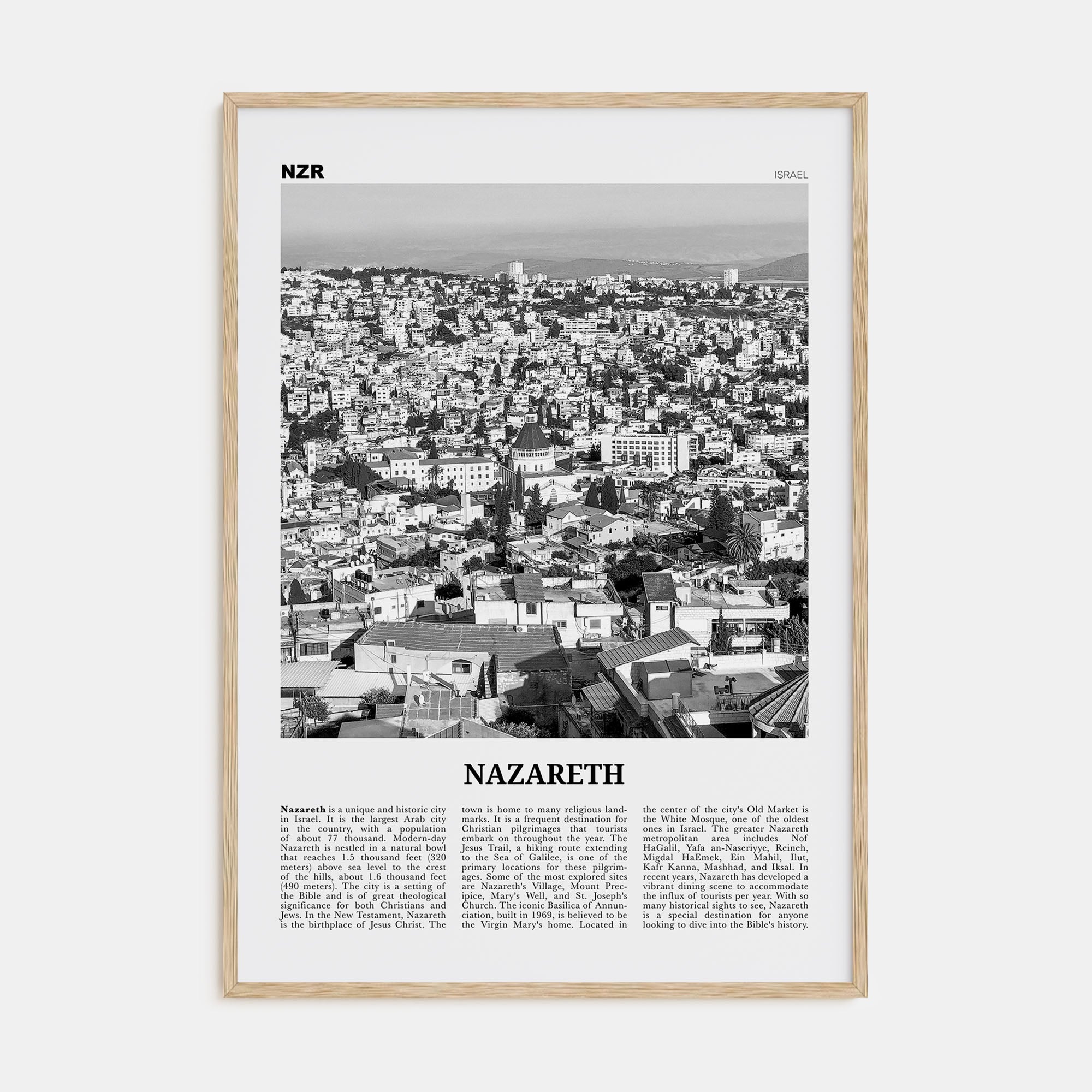 Nazareth Travel B&W No 1 Poster