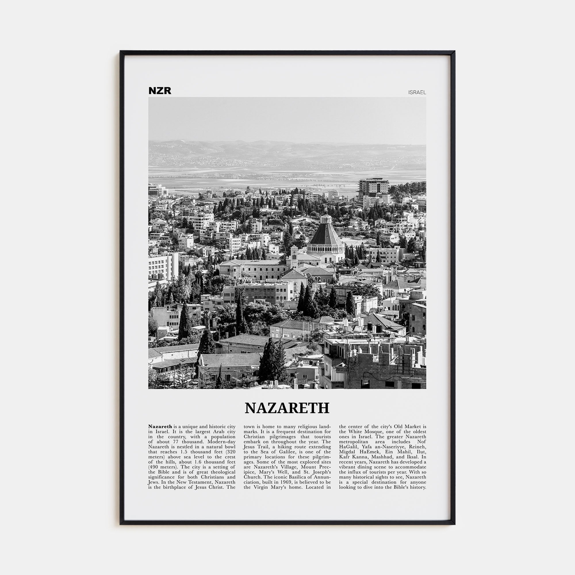 Nazareth Travel B&W No 2 Poster