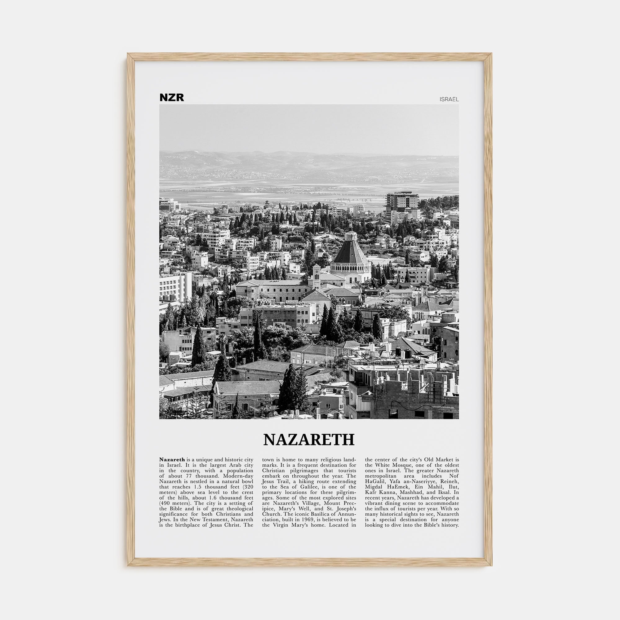 Nazareth Travel B&W No 2 Poster