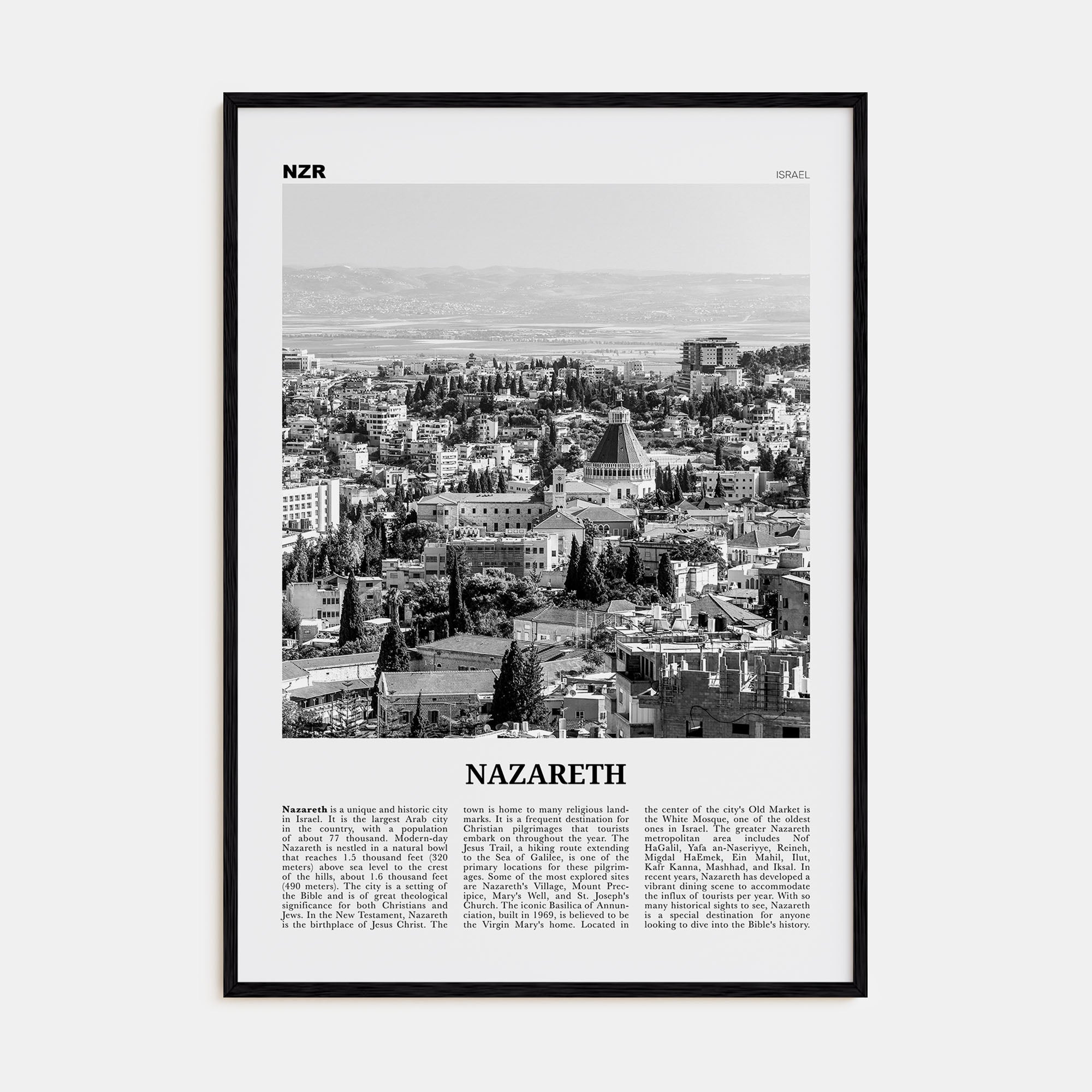 Nazareth Travel B&W No 2 Poster