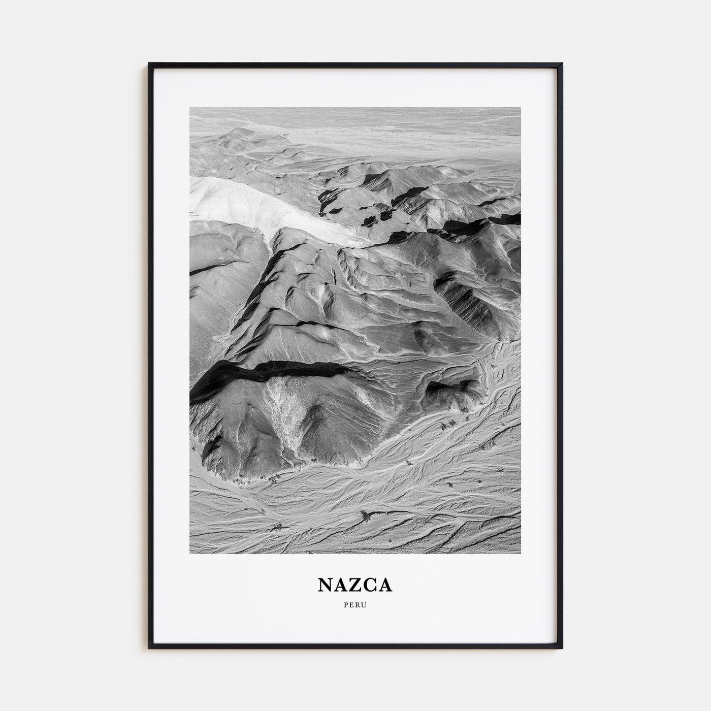 Nazca Portrait B&W Poster