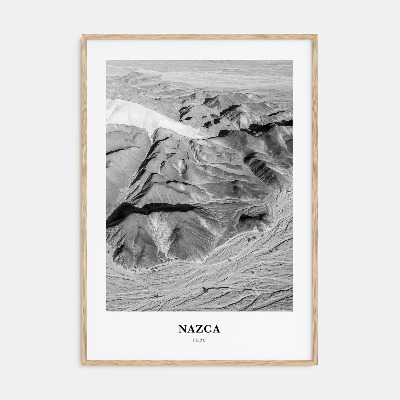 Nazca Portrait B&W Poster