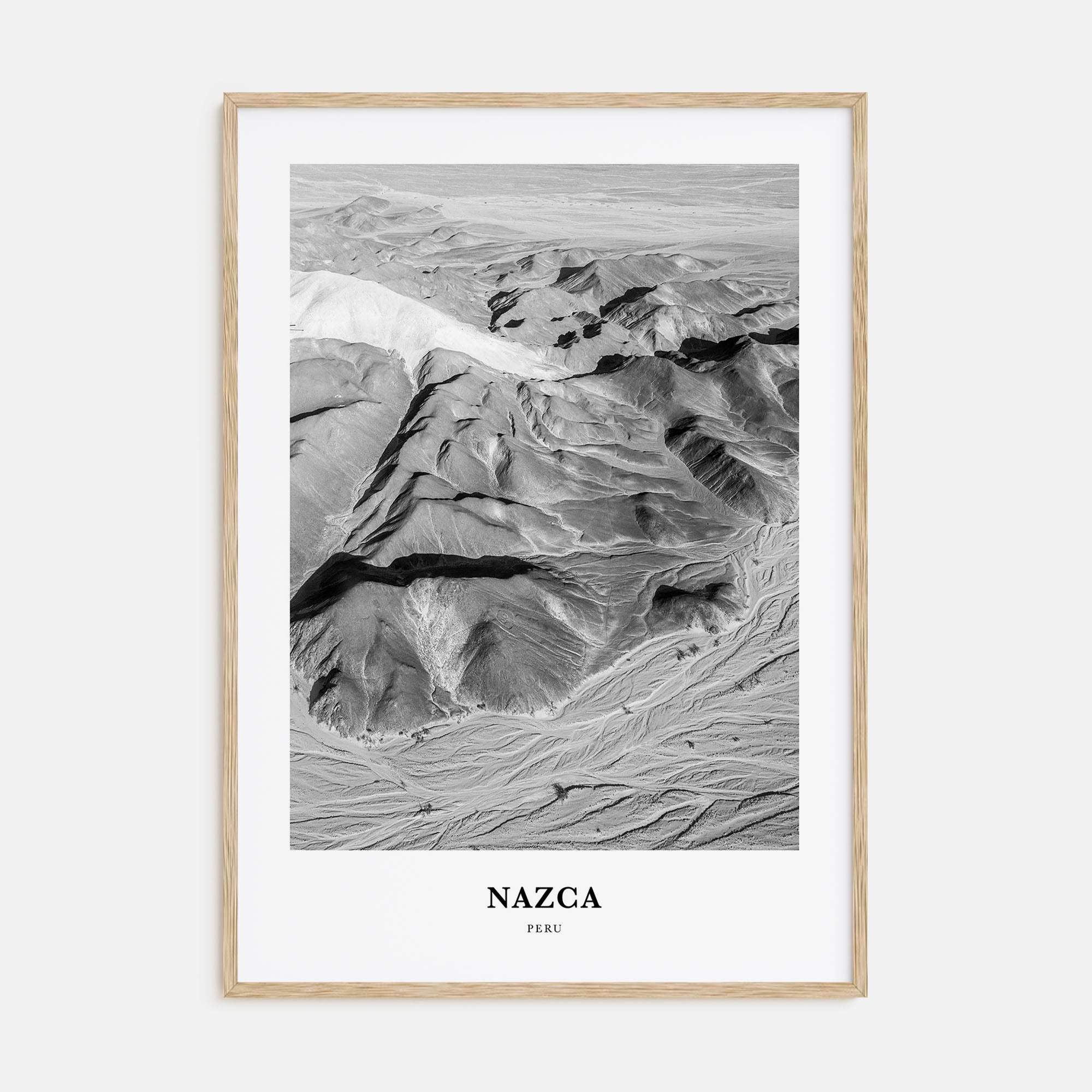 Nazca Portrait B&W Poster