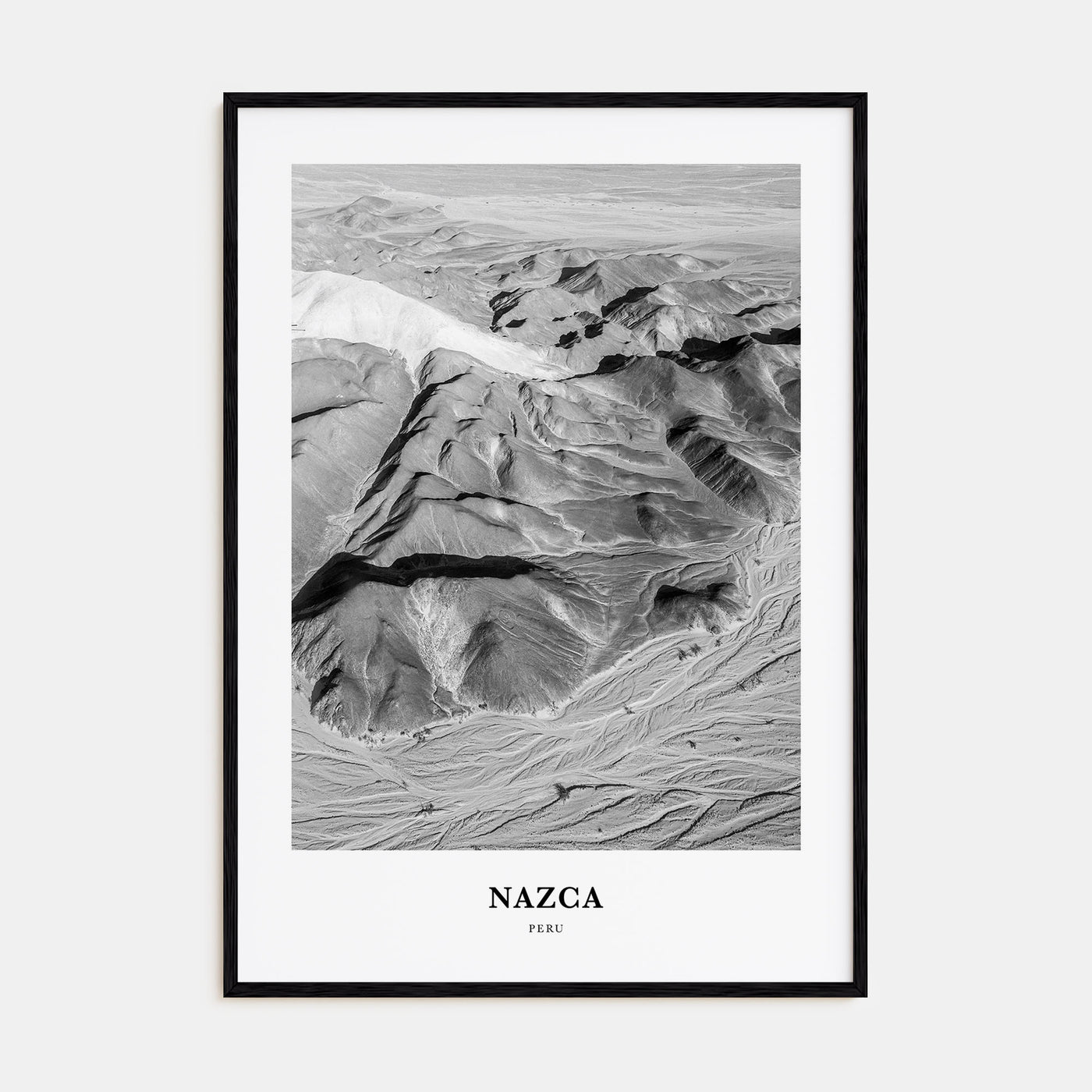 Nazca Portrait B&W Poster