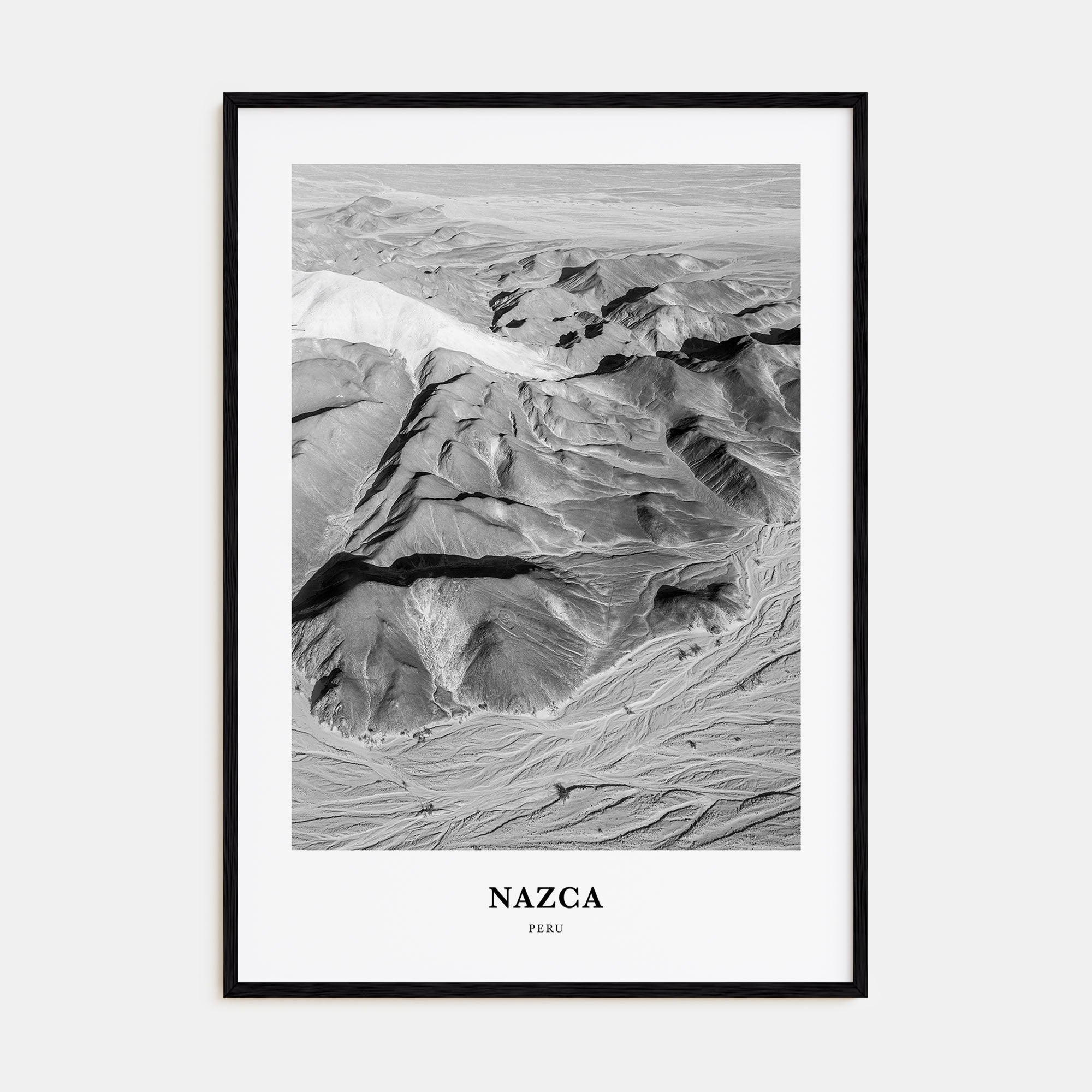 Nazca Portrait B&W Poster