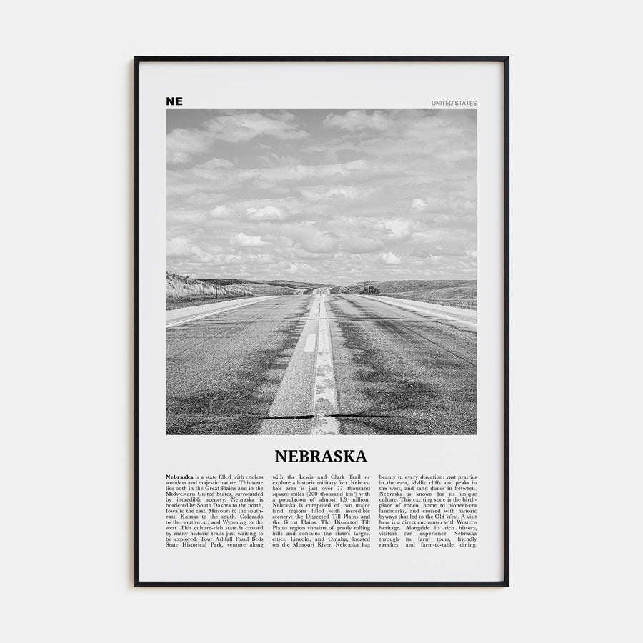 Nebraska Travel B&W No 1 Poster