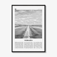 Nebraska Print Black and White No 1, Nebraska Wall Art, Nebraska Poster, Nebraska Photo, Nebraska Wall Decor, USA, United States
