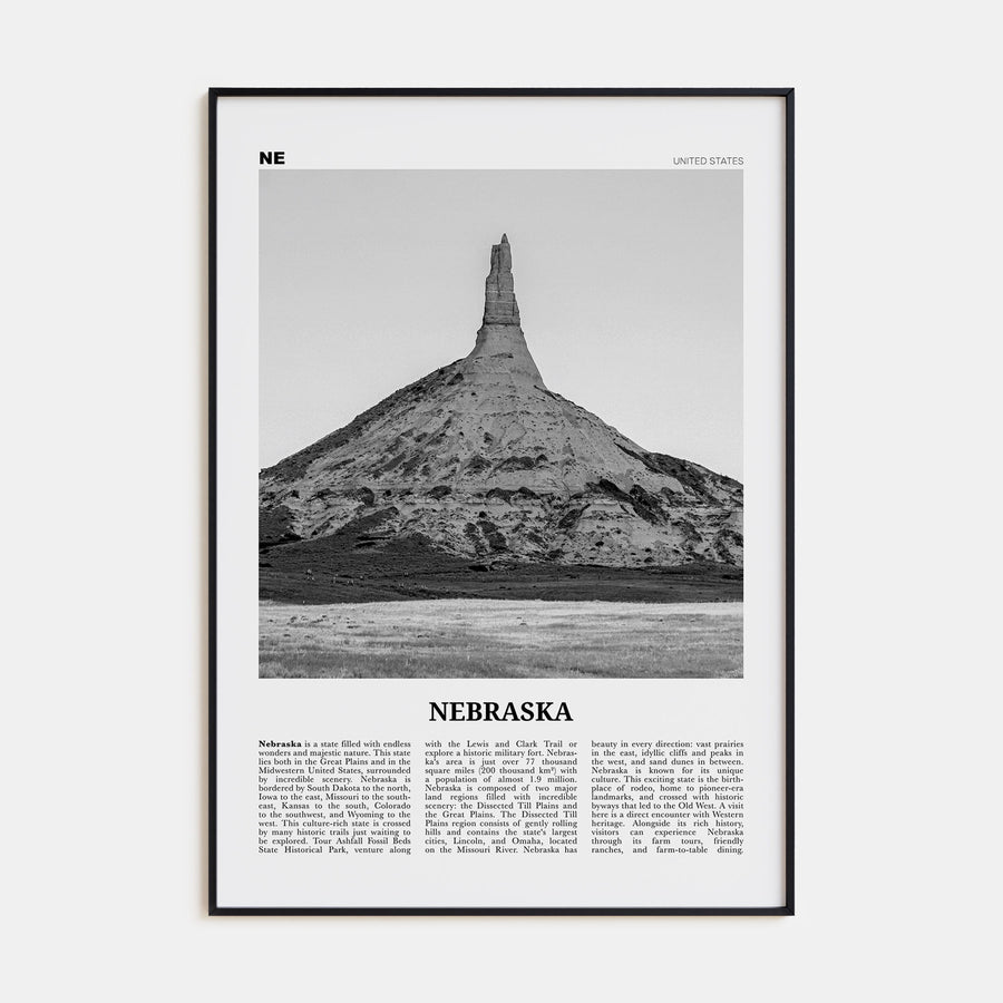Nebraska Travel B&W No 2 Poster