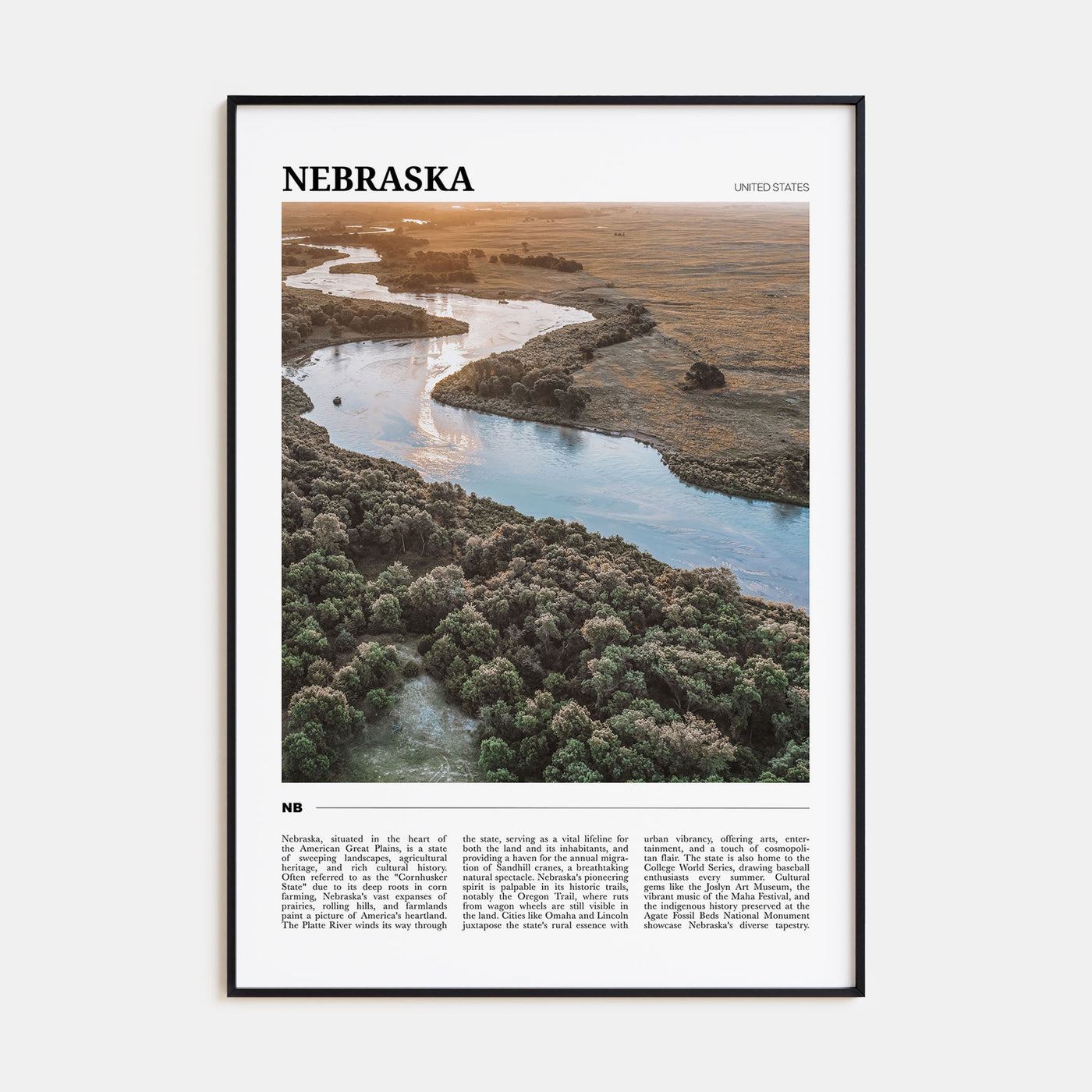 Nebraska Travel Color No 2 Poster