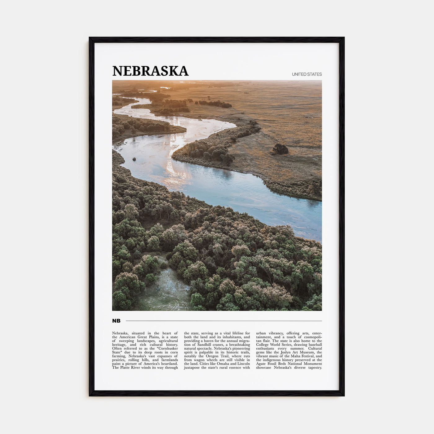 Nebraska Travel Color No 2 Poster