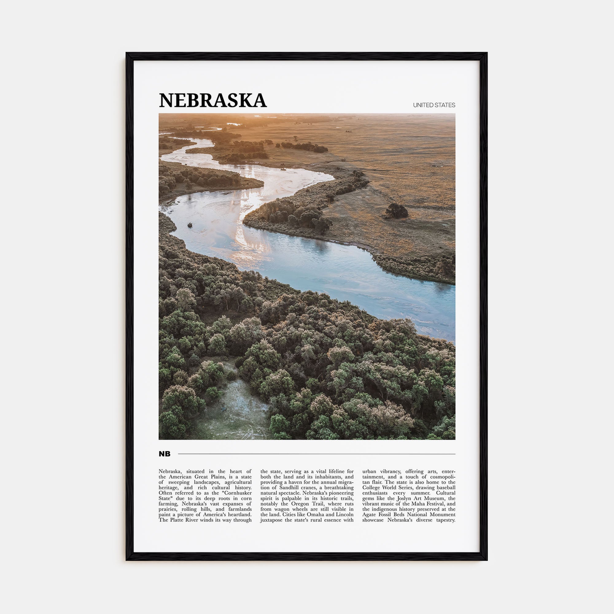 Nebraska Travel Color No 2 Poster