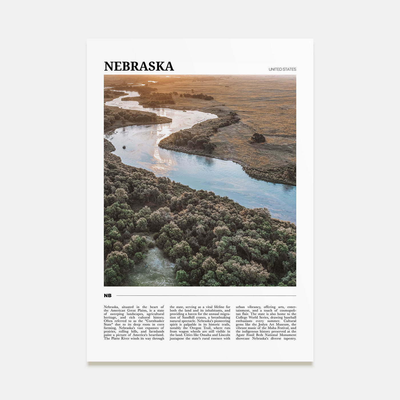 Nebraska Travel Color No 2 Poster