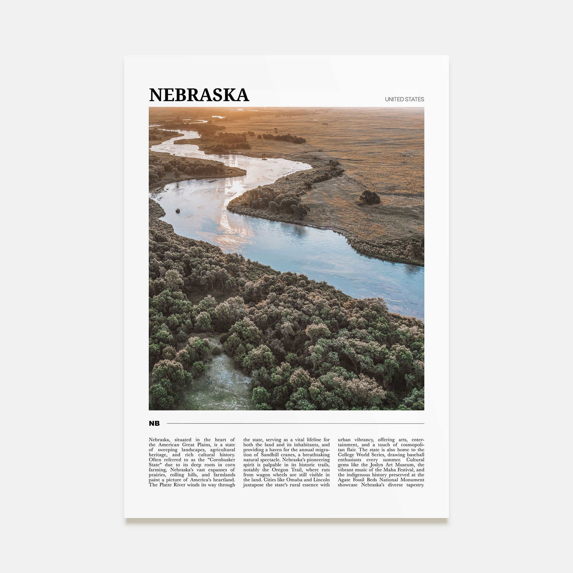 Nebraska Travel Color No 2 Poster