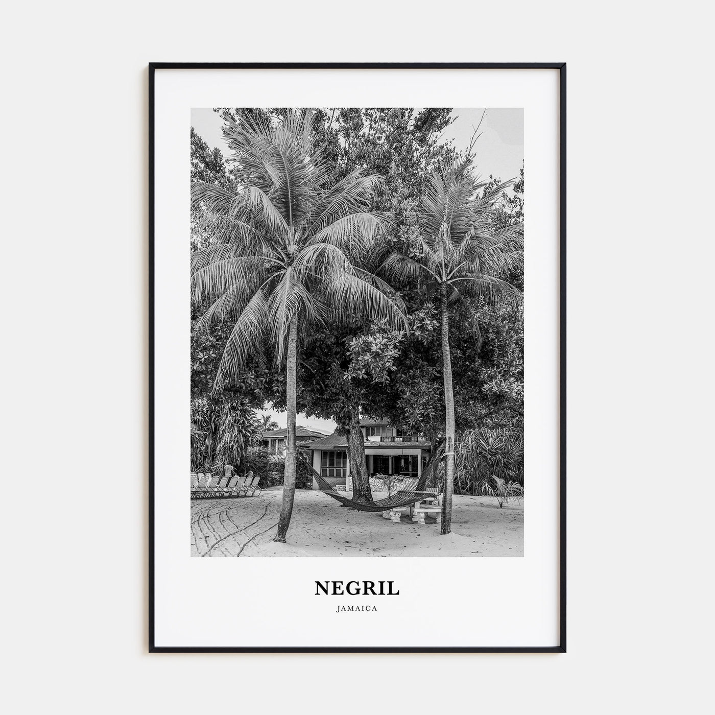 Negril Portrait B&W Poster
