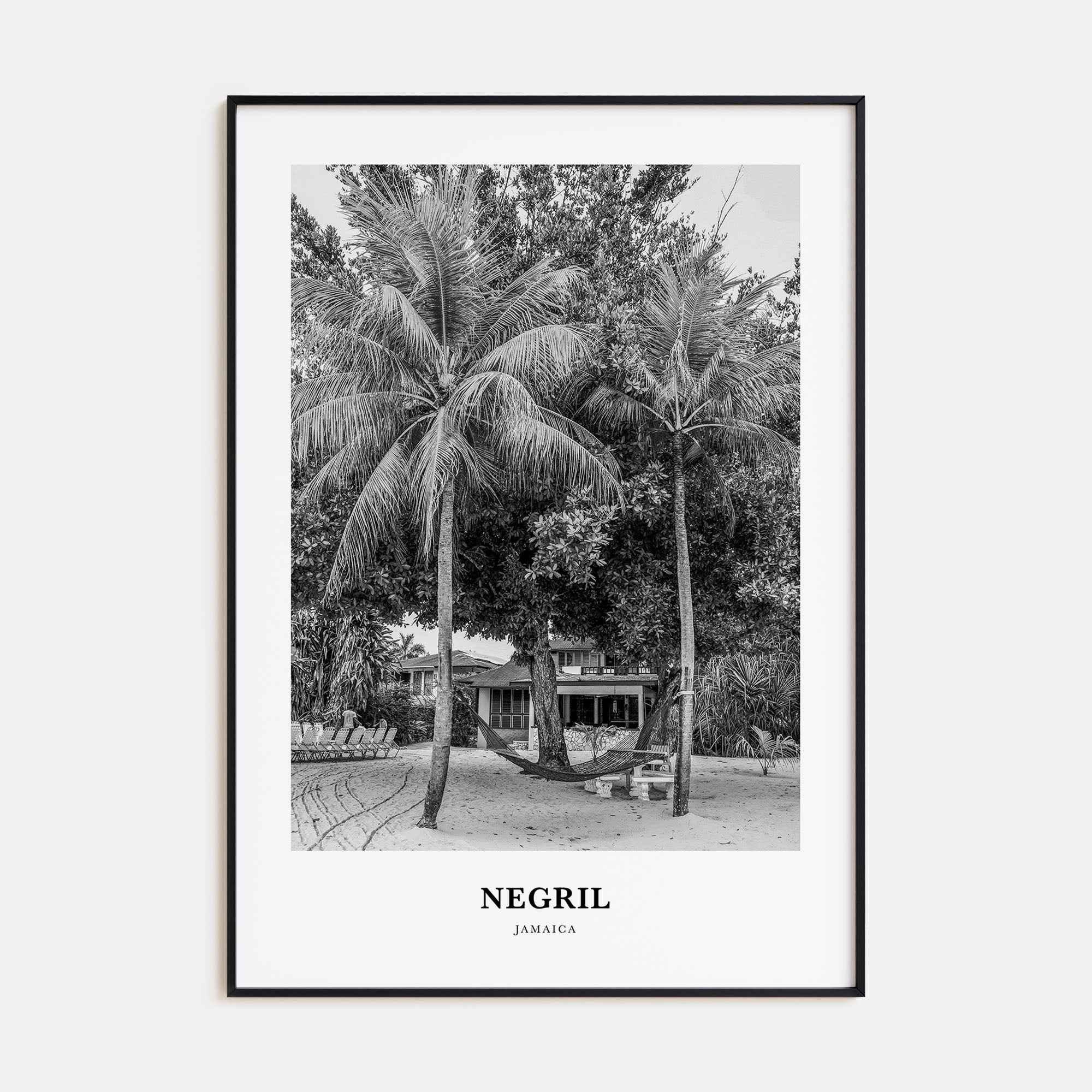 Negril Portrait B&W Poster