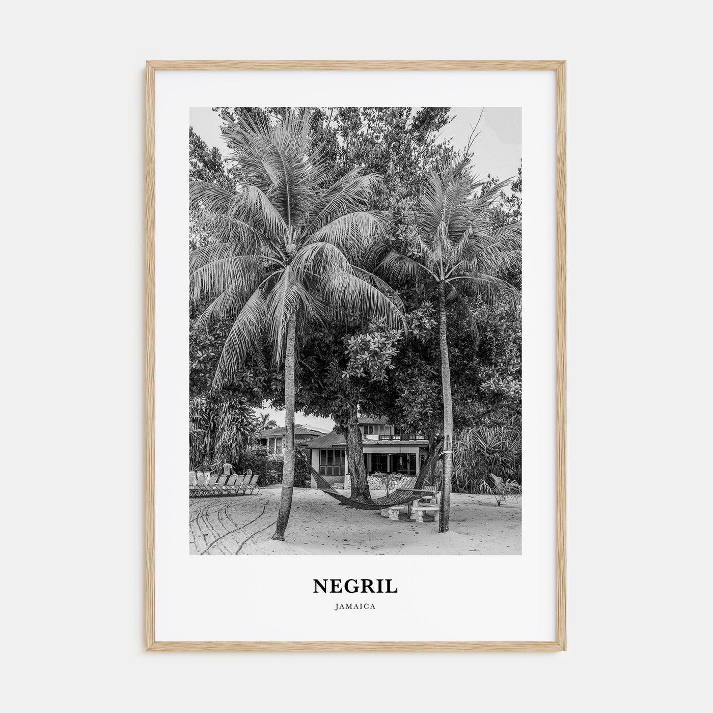 Negril Portrait B&W Poster