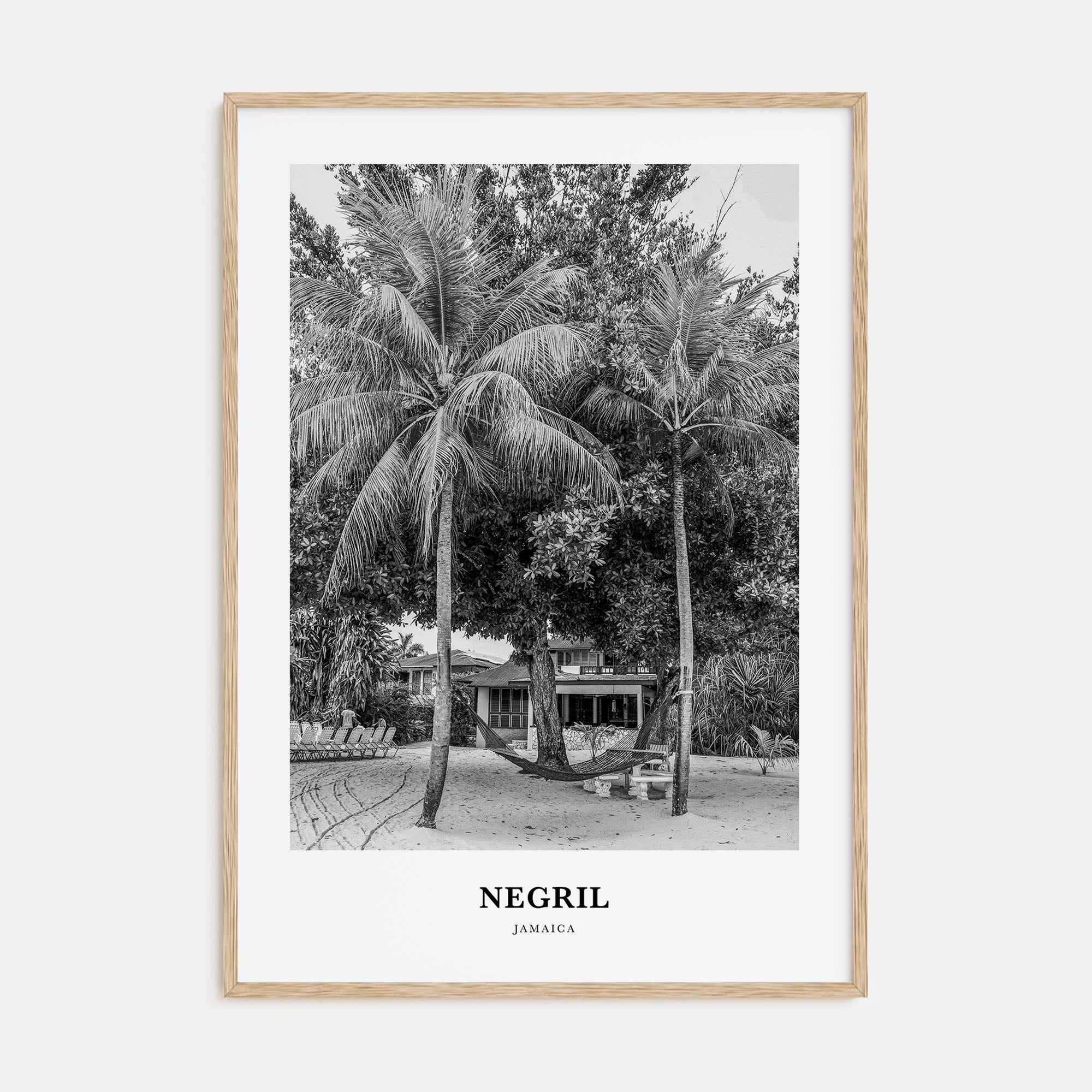 Negril Portrait B&W Poster