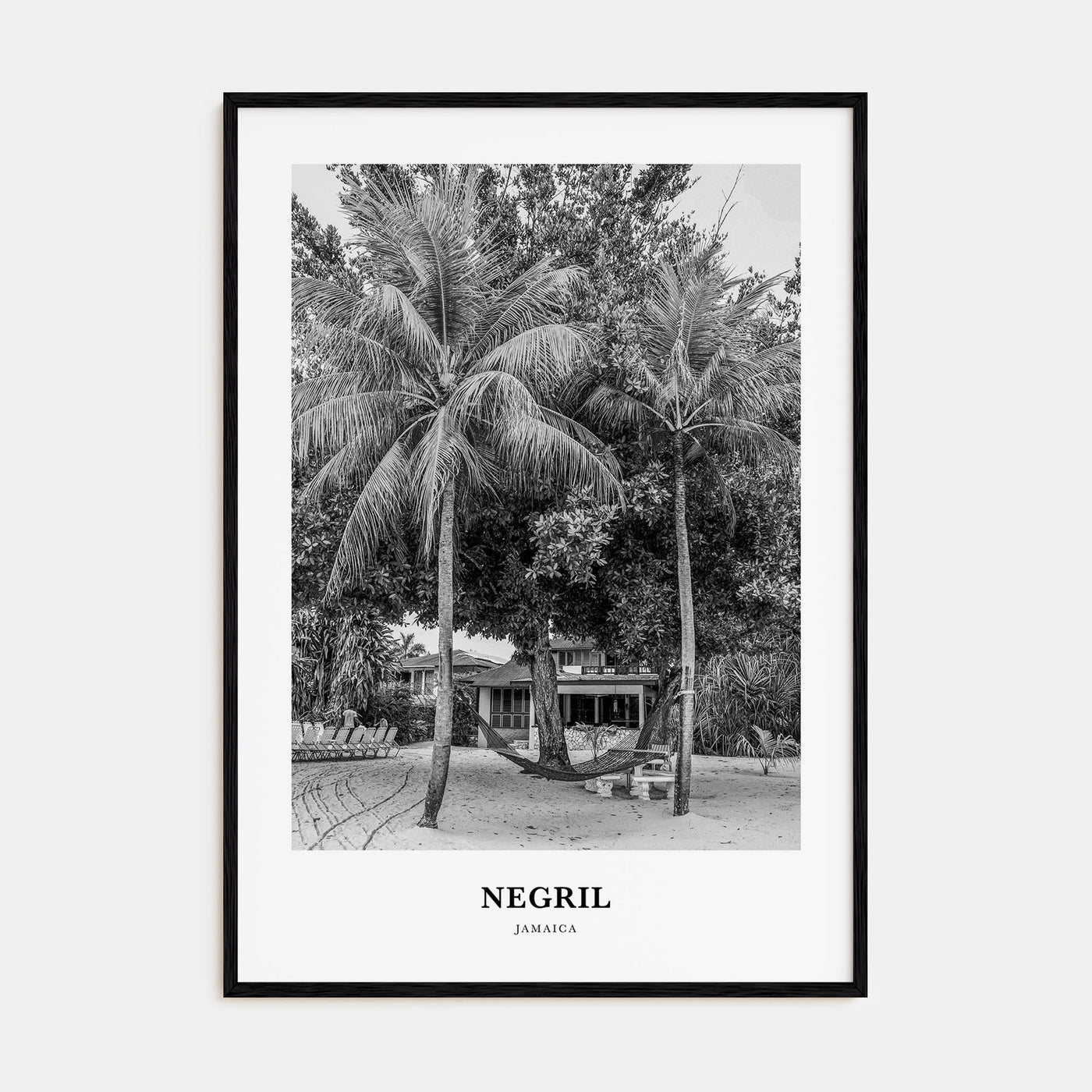 Negril Portrait B&W Poster