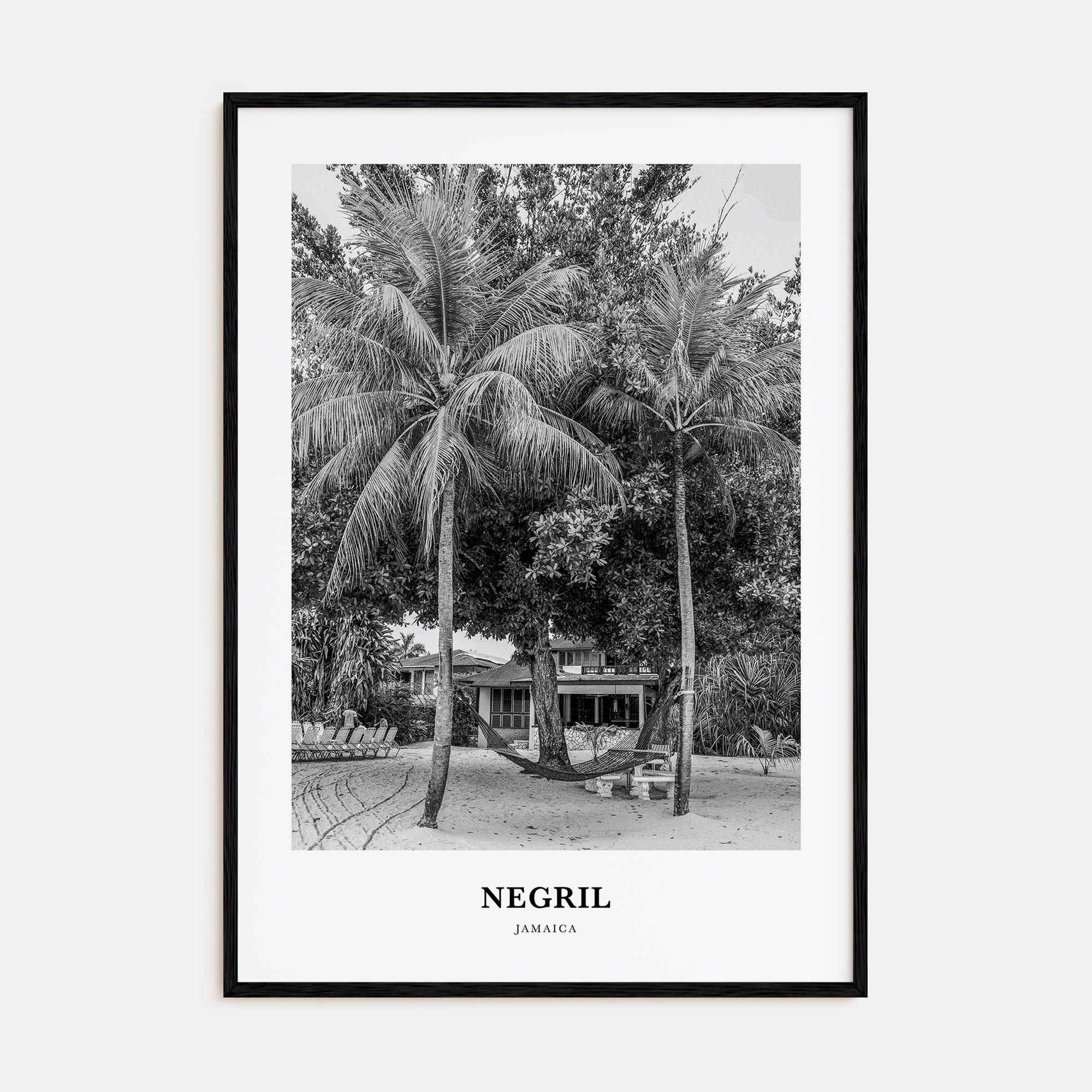 Negril Portrait B&W Poster