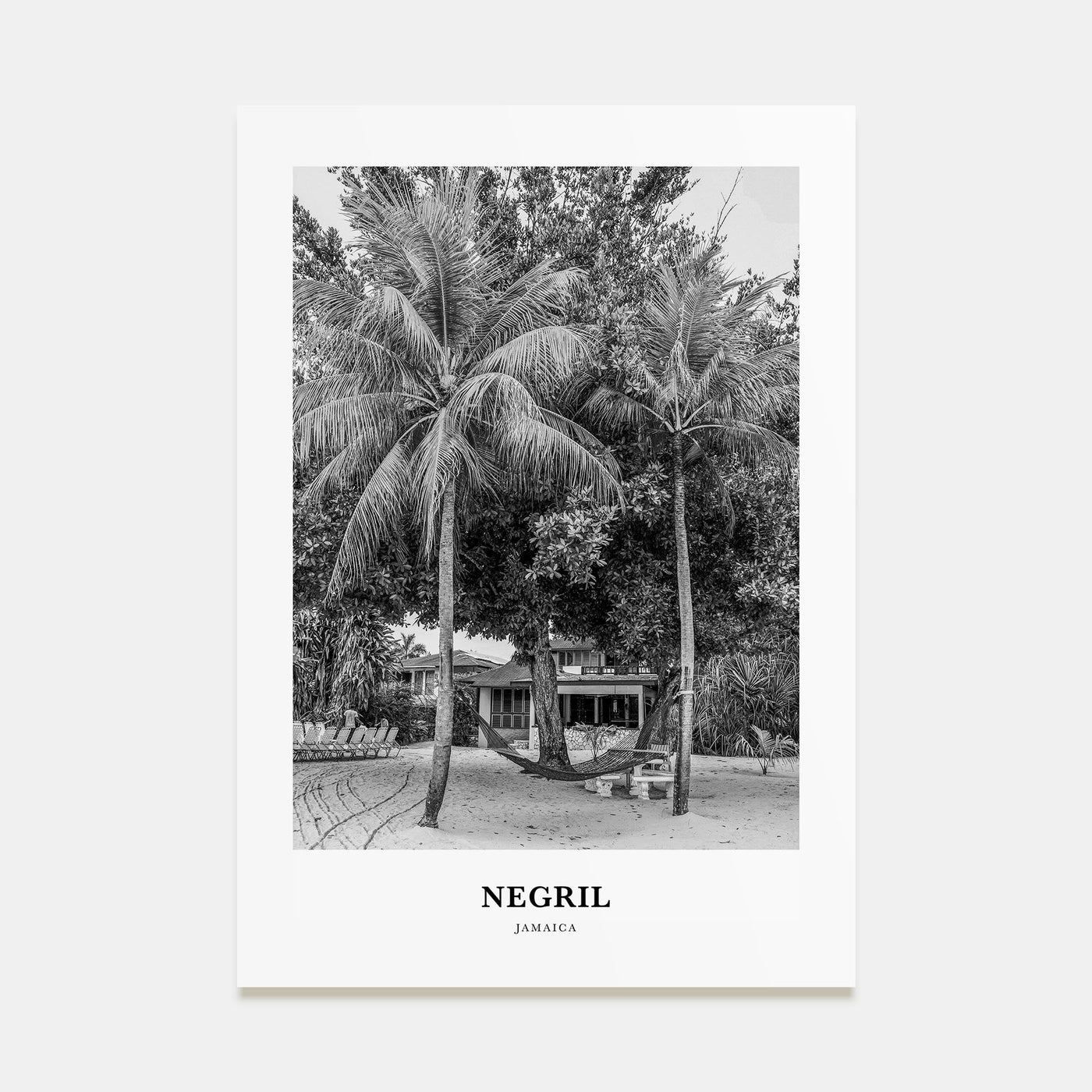 Negril Portrait B&W Poster
