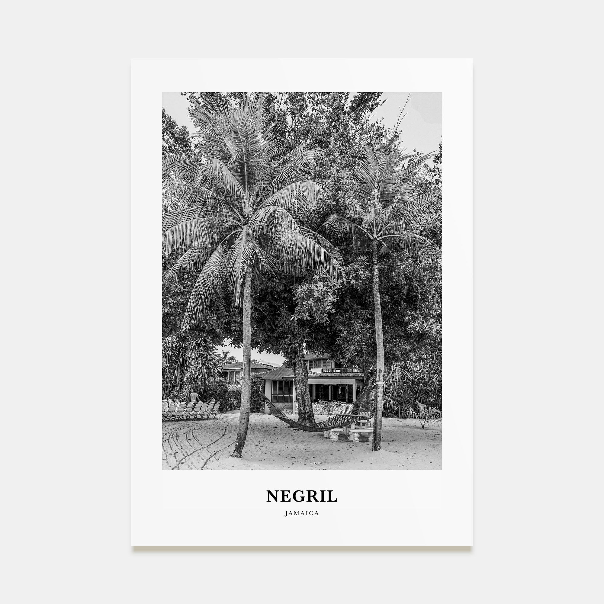 Negril Portrait B&W Poster