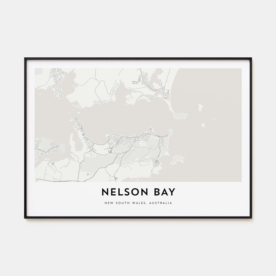 Nelson Bay Map Landscape Poster