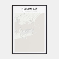 Nelson Bay Map Portrait Poster