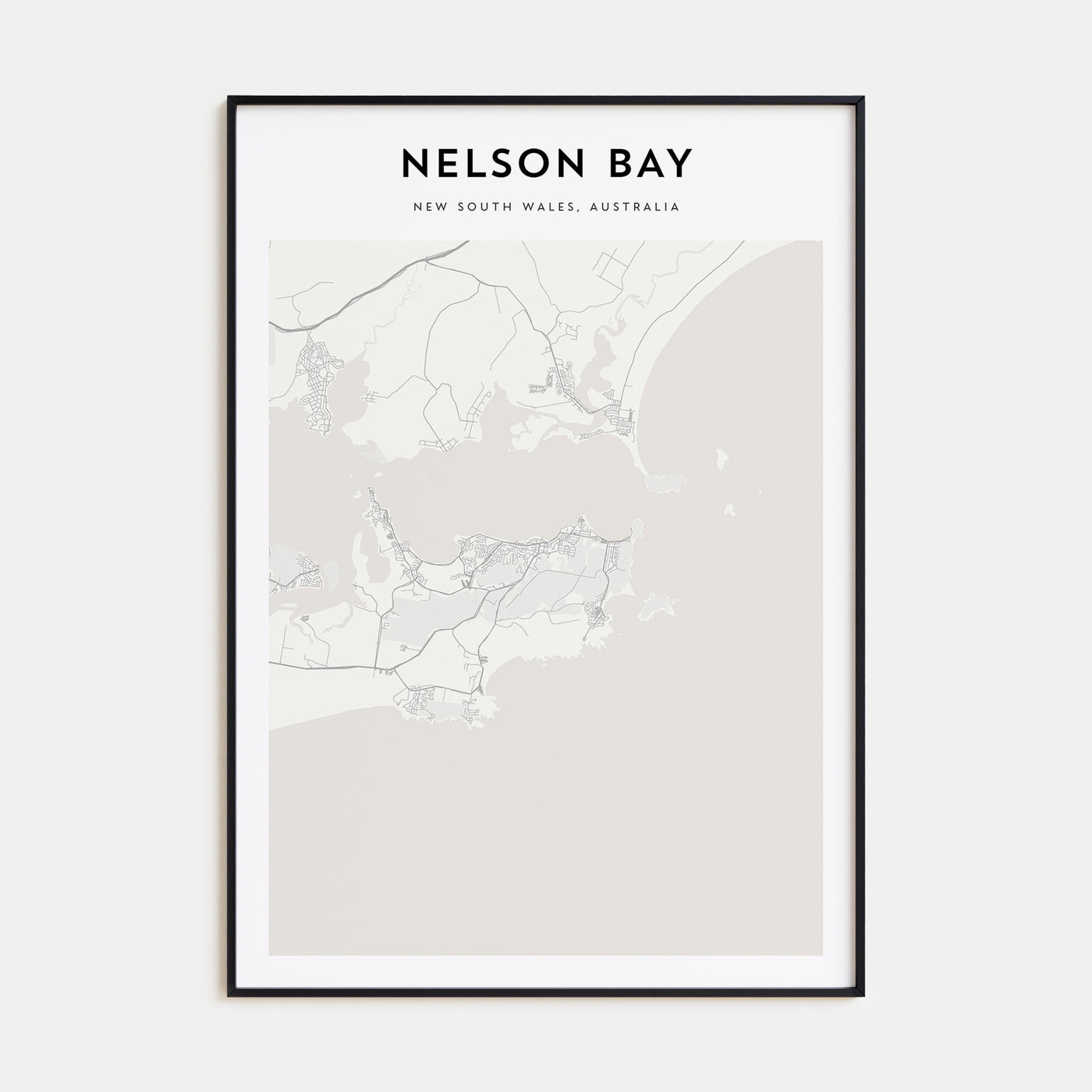 Nelson Bay Map Portrait Poster