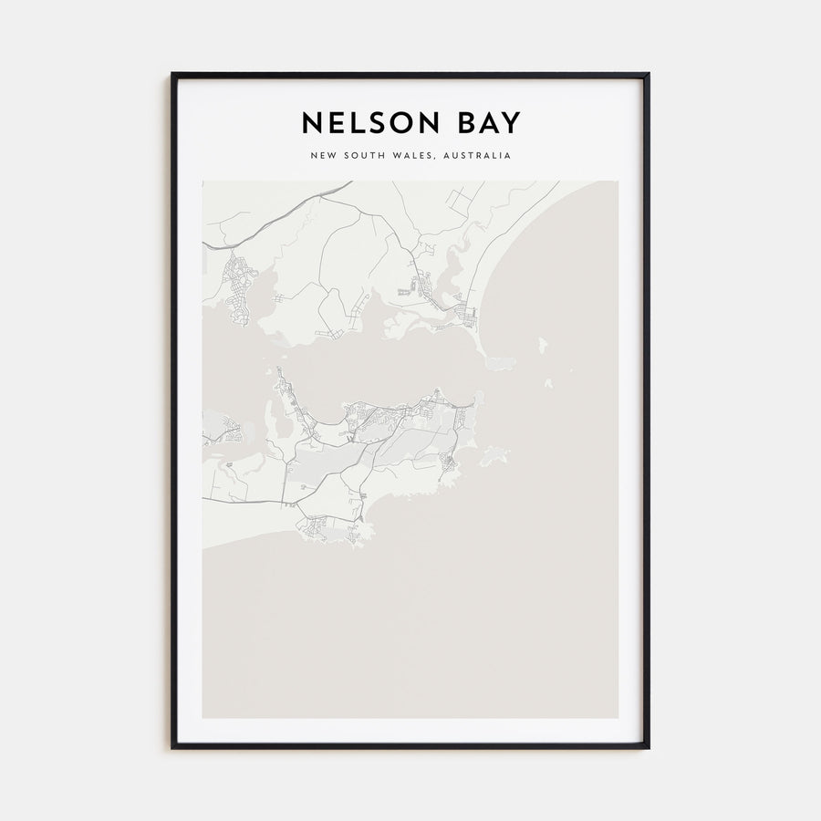 Nelson Bay Map Portrait Poster