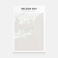 Nelson Bay Map Portrait Poster