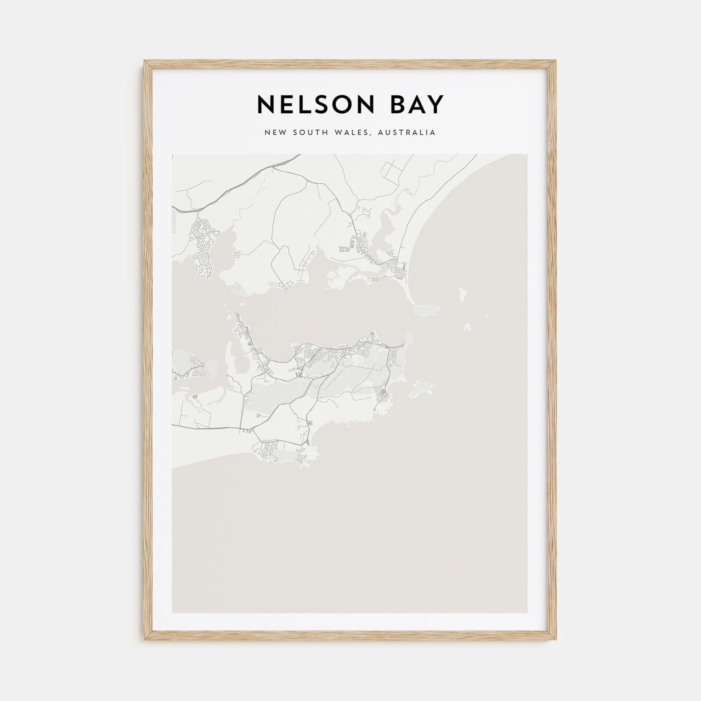 Nelson Bay Map Portrait Poster